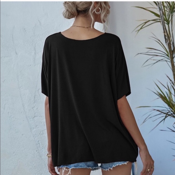 Softest Loose Fit Top- Black - Picture 2 of 12